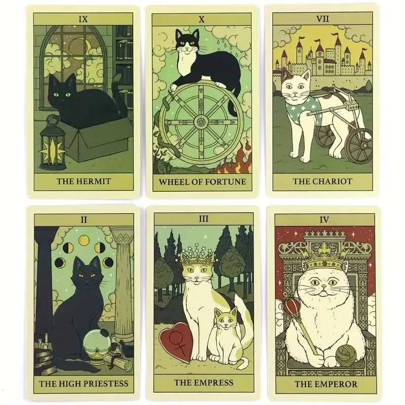 Cats Rule The Earth Tarot Deck, Fortune Telling Tarot Card Games For Fun, Family Party Entertainment Game Cards image 6