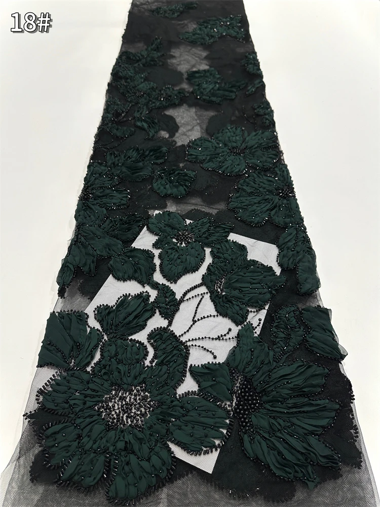 แอฟริกันภาษาฝรั่งเศสคําTulleเจ้าบ่าวลูกปัดผ้าลูกไม้ 5 หลา 2025 คุณภาพสูงลูกไม้ไนจีเรียผ้าแอฟริกันลูกไม้ผ้าสําหรับงานแต่งงาน