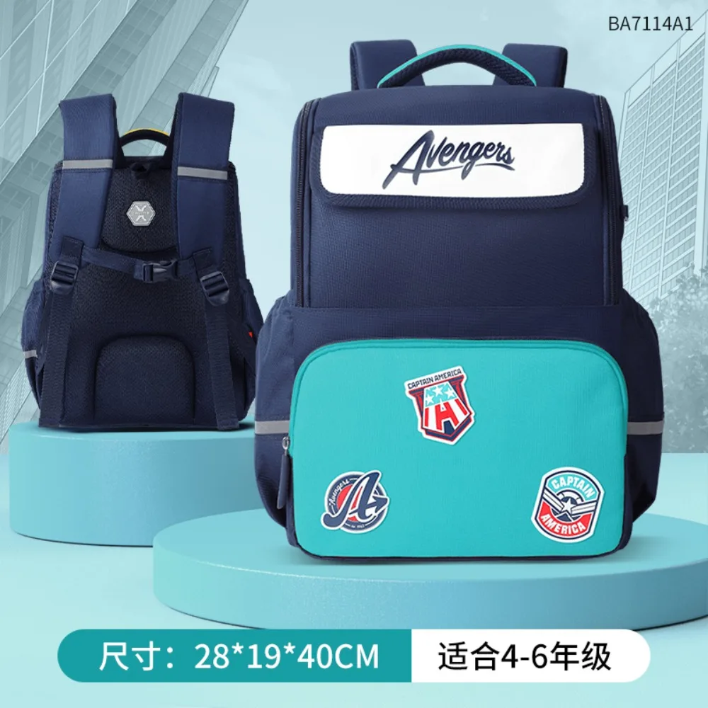 Mochila de Marvel para niños, Capitán América, Spider-Man, alta capacidad, ligera, cómoda, mochila escolar, regalos diarios