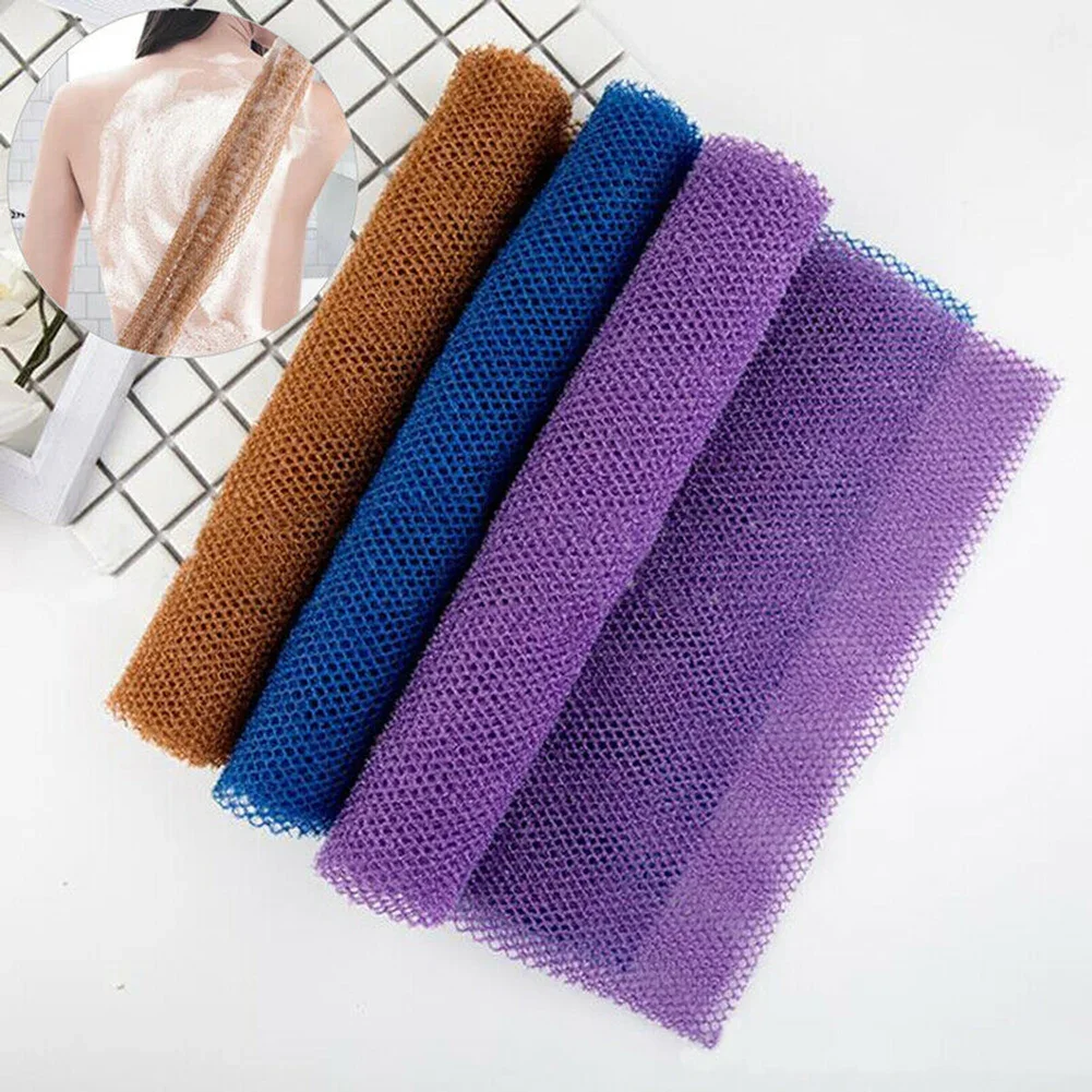 African Net Sponge Long Bath Body Exfoliating Net Shower Body Scrub Back Scrubber Skin Smoother Bath Wash Net Shower Scrubber