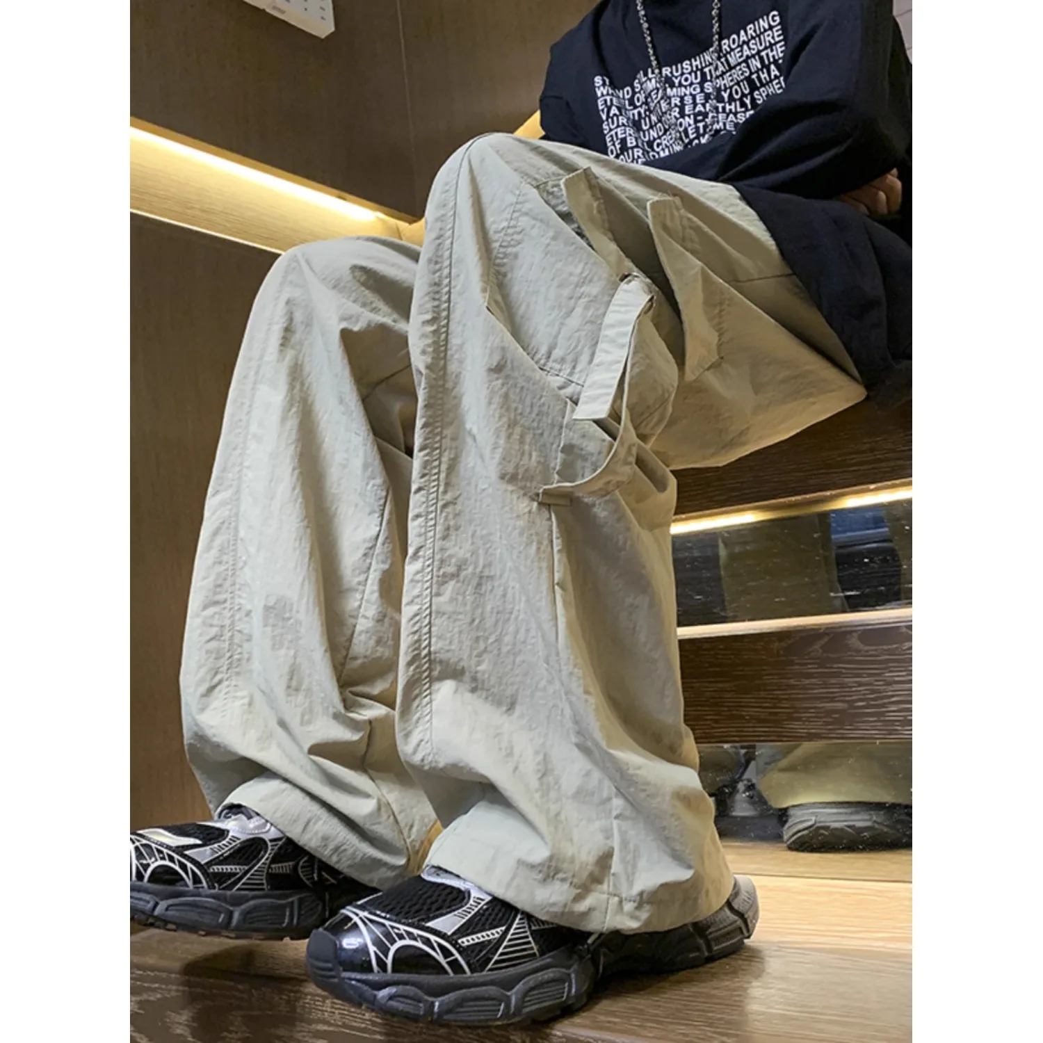 

Autumn new children's pants, spring and autumn trendy loose straight leg men's sports and casual pants