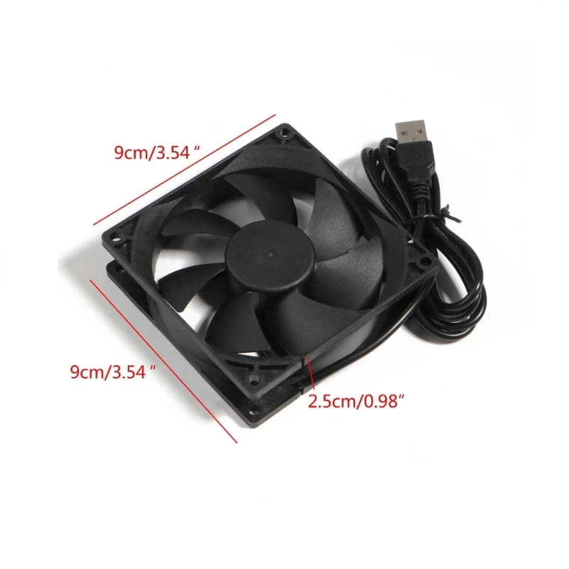 F3KE 5V Conector USB Ventilador para PC Cooler Dissipador calor Ventilador resfriamento CPU 90x90mm 9025