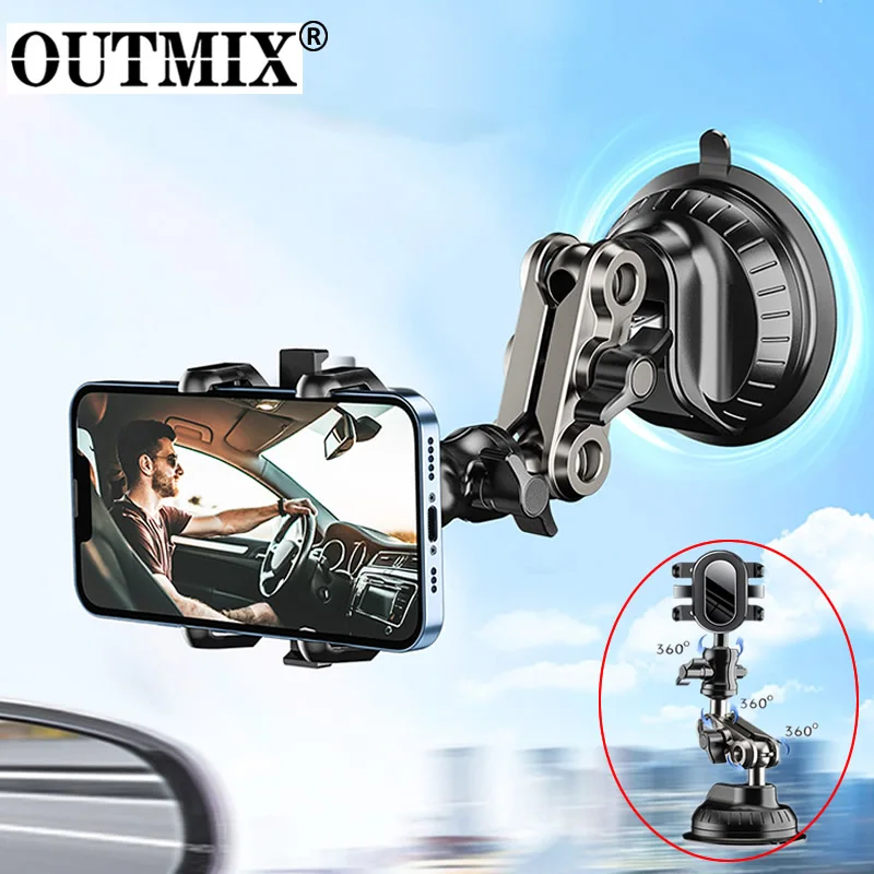 Car Shooting Mobile Phone Bracket Selfie Fixed Universal Outdoor Travel Self-driving Sucker Bracket for Car Window Windshield