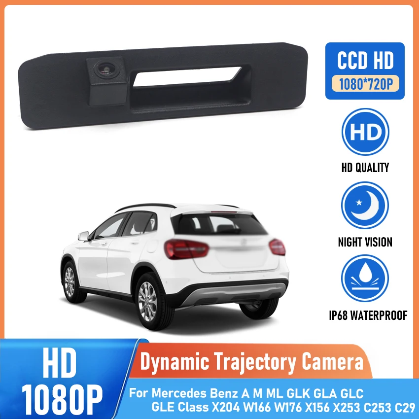 HD CCD Car Trunk Handle Rear View Backup Camera For Mercedes Benz A M ML GLK GLA GLC GLE Class X204 W166 W176 X156 X253 C253 C29