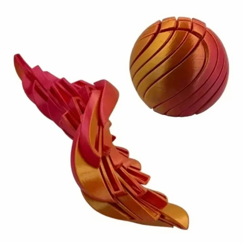 

Relaxation Slime Ball Fidget Creative Portable Gear Liquid Flow Ball Funny PLA 3D Printed Twistsphere Fidget Office Use