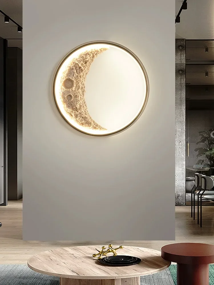 الحديثة الهلال القمر الجدار الخفيفة الحد الأدنى أباجورة لديكور غرفة نوم الدرج #4