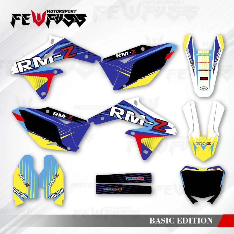 

Графические наклейки Fewfuss, наклейки для мотоцикла, фон на заказ для SUZUKI RMZ450 RMZ 450 2008, 2009, 2010, 2011, 2012-2017 003