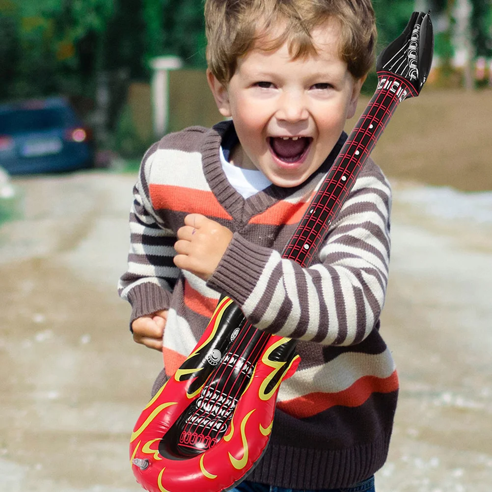 5-delige gitaar speelgoed muziek thema feestdecoraties opblazen elektrisch verjaardag speelgoed opblaasbare muziekinstrumenten mini