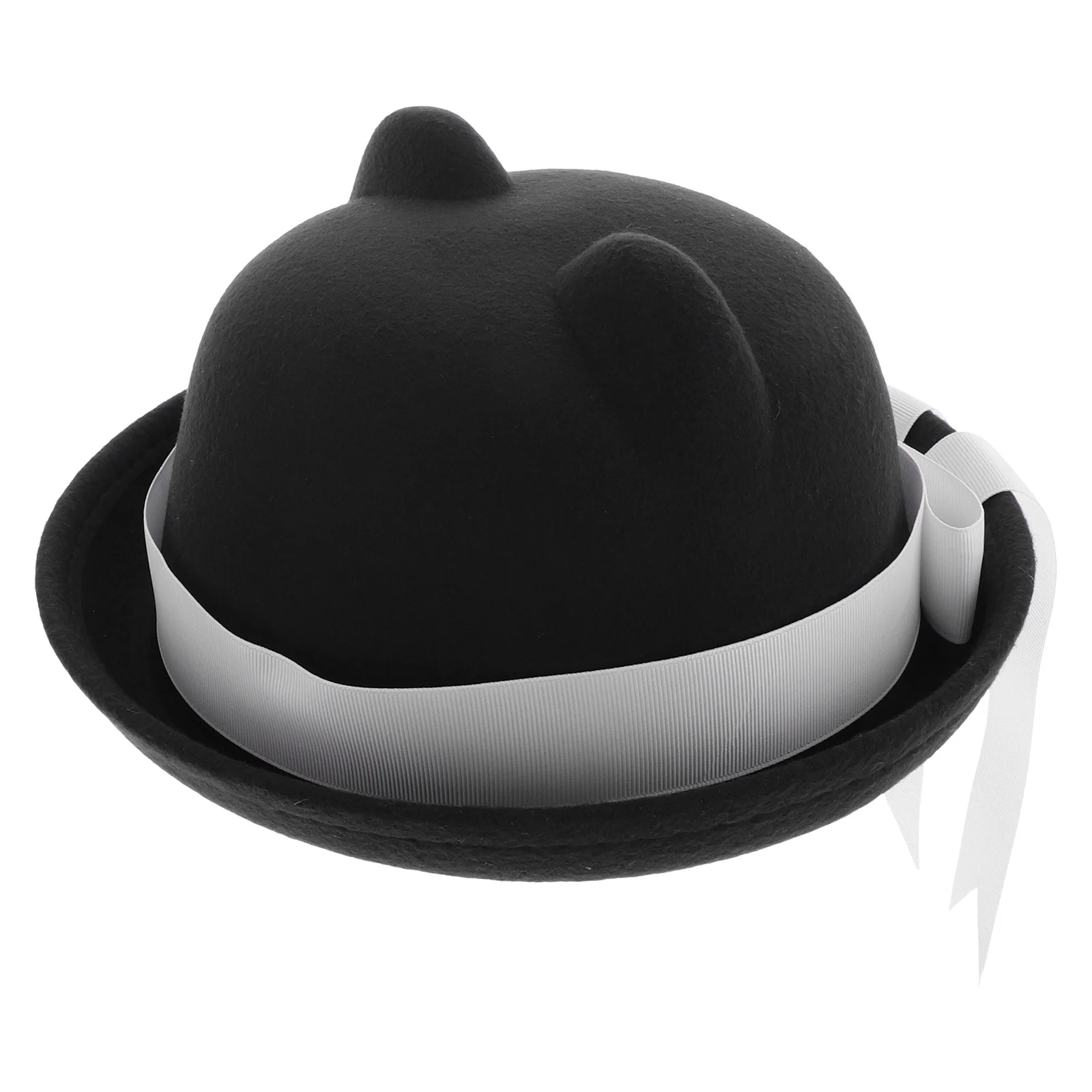 

Cat Ear Wool Beret Bow Ribbon Hat School Style Costume Adjustable Soft Warm Fashion Accessory Adult Top Hat Cute Bows for Hair