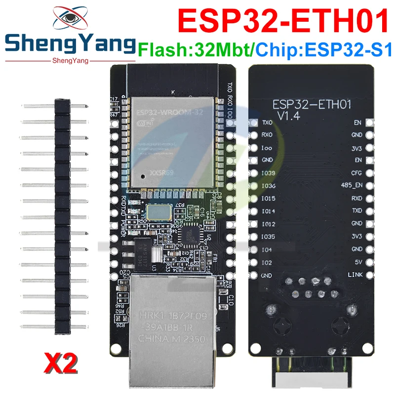 Imagem -04 - Placa de Módulo sem Fio com Porta Serial Embutida Rede Ethernet Compatível com Bluetooth Wi-fi Combo Gateway Mcu Esp32 Wt32-eth01