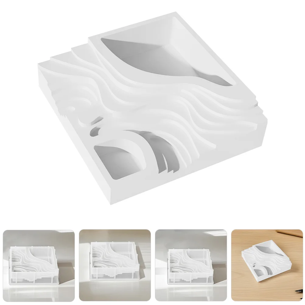 Silicone Planter Mold Small Square Terrace Field For Epoxy Resin Concrete Cement Diy Succulent Pot Craft Home Decor Garden Art