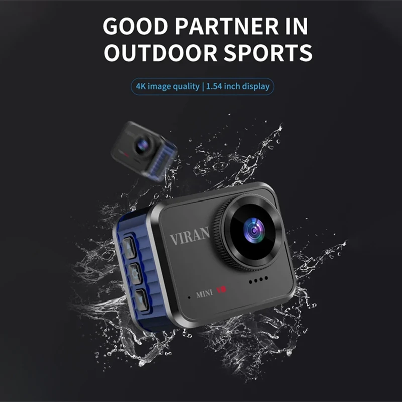 Mini Action Camera 4K60fps Ultra HD 16MP Wifi 145°10M Body Waterproof Helmet Video Recording Camera Sports DV Cam