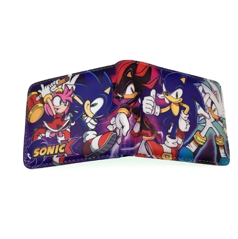 قادم جديد! مجموعة المحفظة سونيك متعددة التصاميم الفريدة من نوعها أنيمي القنفذ المحفظة الساخن الاطفال مروحة الإكسسوارات الهدايا #5