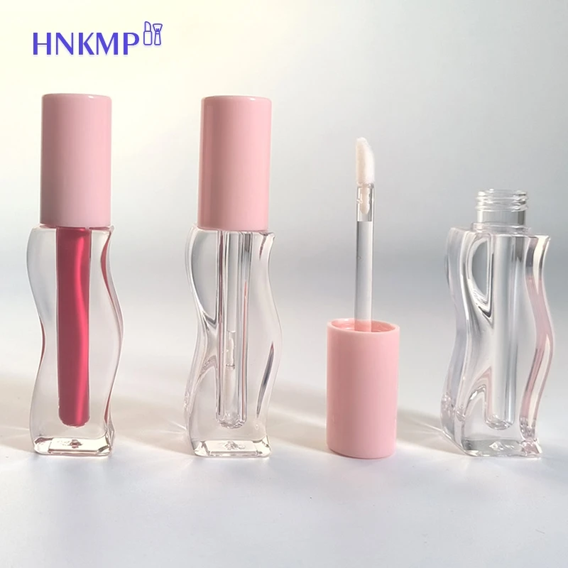 1Pc 2.5ML Wavy Lines Lip Gloss Tubes Liquid Lipstick Empty Lip Glaze Tube Refillable Cosmetic Packaging Container