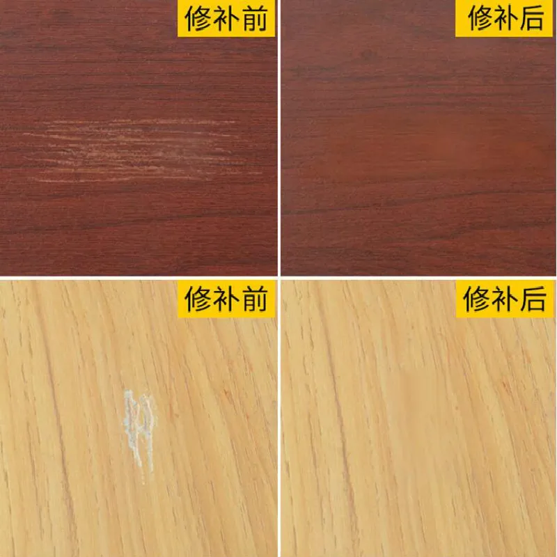 DIY Wood Product Scratch Filler Remover meble drewniane Touch Up zestaw narzędzi Marker Cream wosk naprawa żywicy polimerowej szybka naprawa