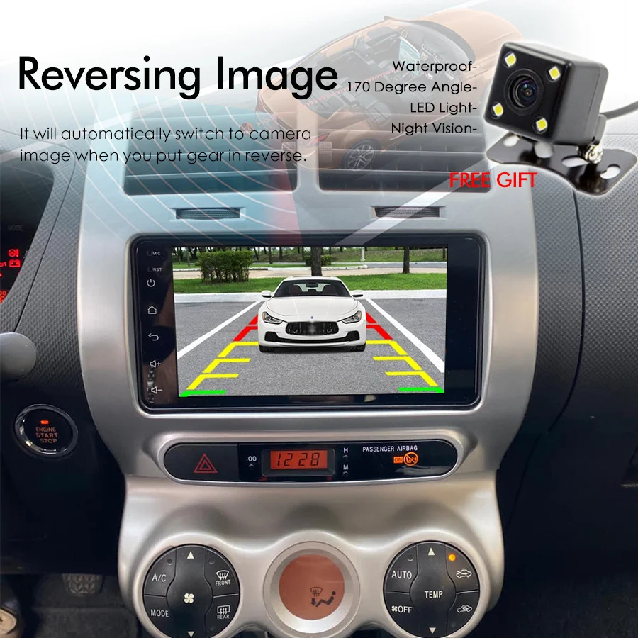 8GB Ram 128GB Rom Urban Cruiser Car Radio Stereo For TOYOTA IST Android 13 Multimedia Player GPS Navigation Carplay Head Unit