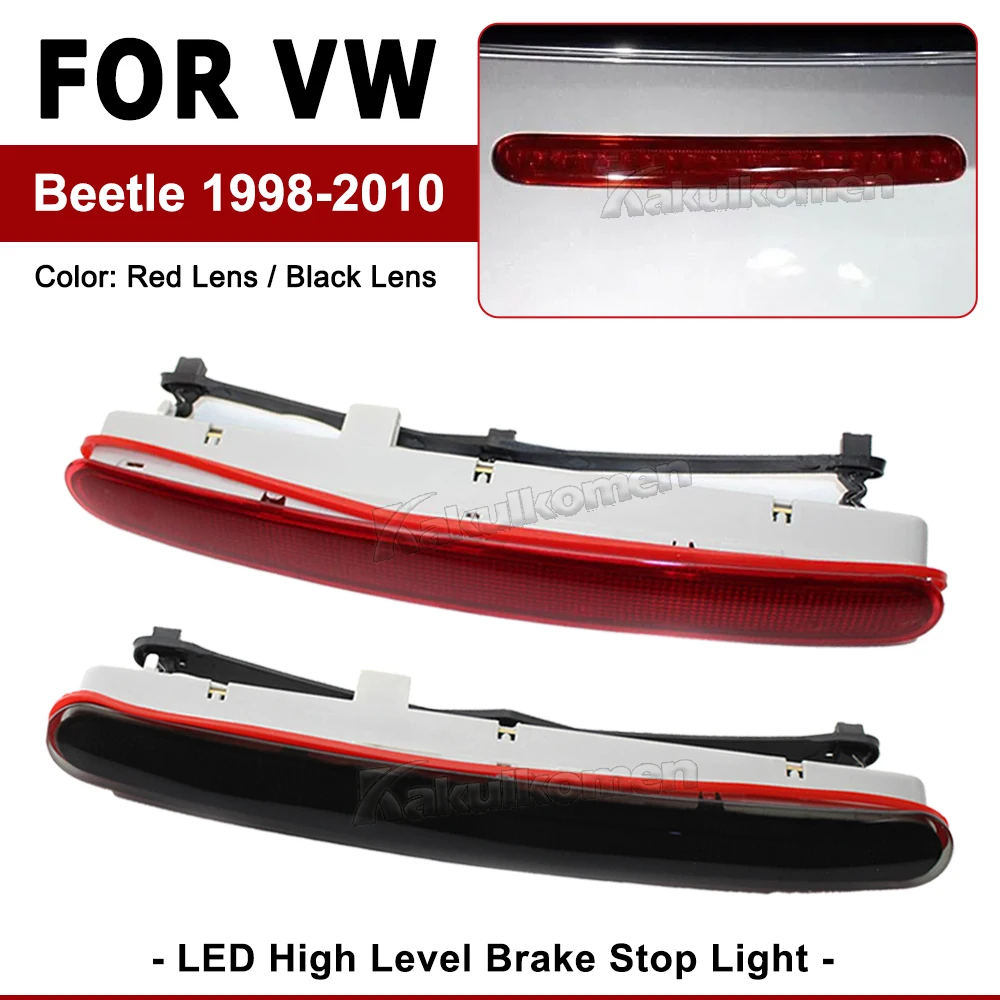 

Горячие продажи 1C0945097E Автомобильный 12 В светодиодный третий 3-й стоп-сигнал задний высокий стоп-сигнал для VW Beetle 1998-2010 с красным светодиодным фонарем