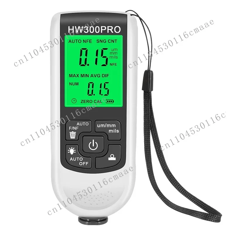 High-precision coating thickness gauge, anti-skid paint film gauge, paint powder layer dry film thickness gauge HW-300PRO