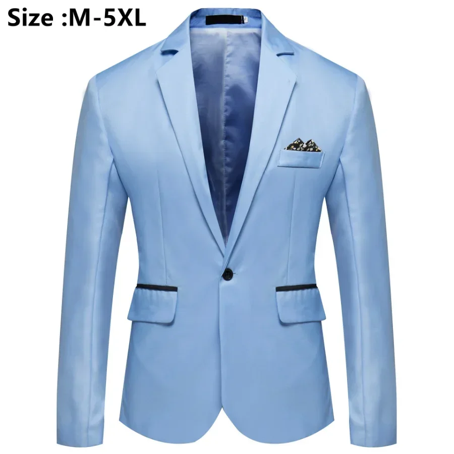 2024 Men\'s Formal Office Blazer Jacket Suits Solid Fashion Wedding Dress Suit Jacket Coat Male Oversized Casual Blazer Hombre