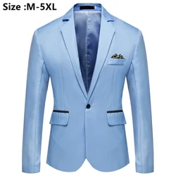 2024 männer Formale Büro Blazer Jacke Anzüge Solide Mode Hochzeit Kleid Anzug Jacke Mantel Männlichen Übergroßen Casual Blazer Hombre