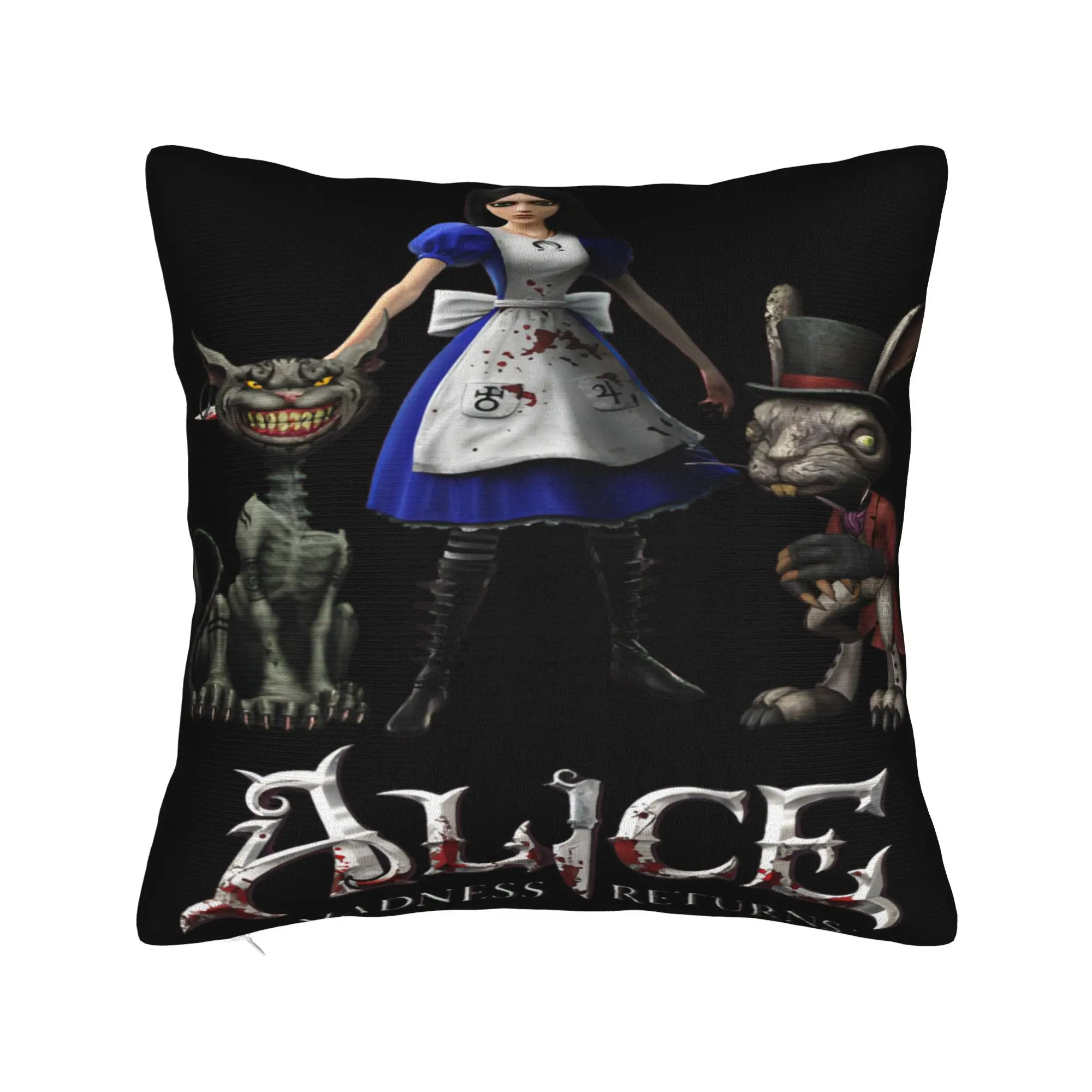 A-Alice Madness Returns Pillowcases Game  Kawaii Pillow Case For Wedding Party Home Decor Square Pillow Cover
