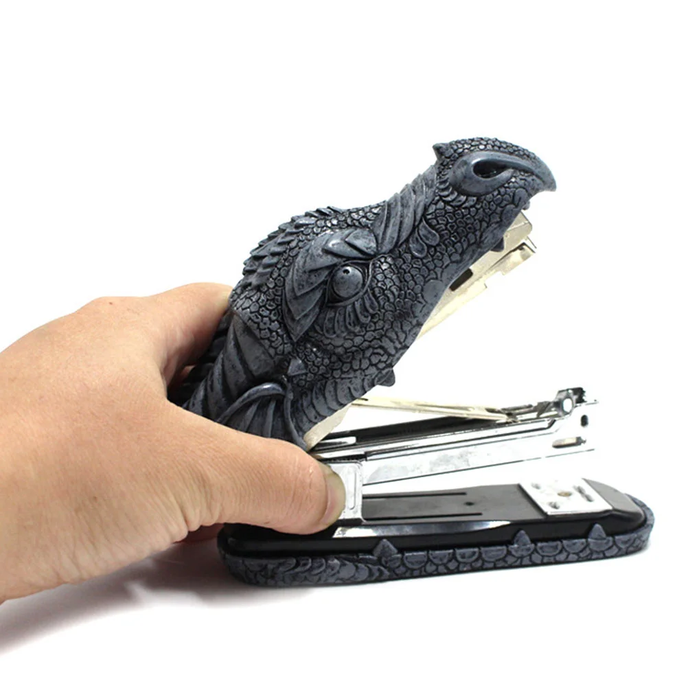 Faucet Stapler Heavy Duty Dragon Modeling Handheld Book Paper Stapling Tool Desk Office