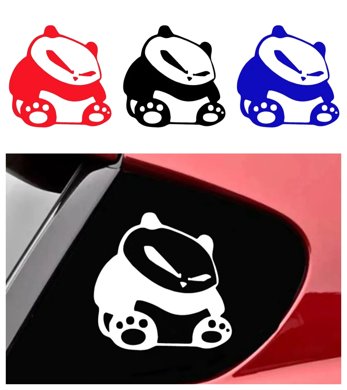 

Cartoon Panda Cool Face Car Sticker Laptop Bumper Wall Truck Moto Van Helmet Racing Camper Vinyl Decal PVC Wholesale