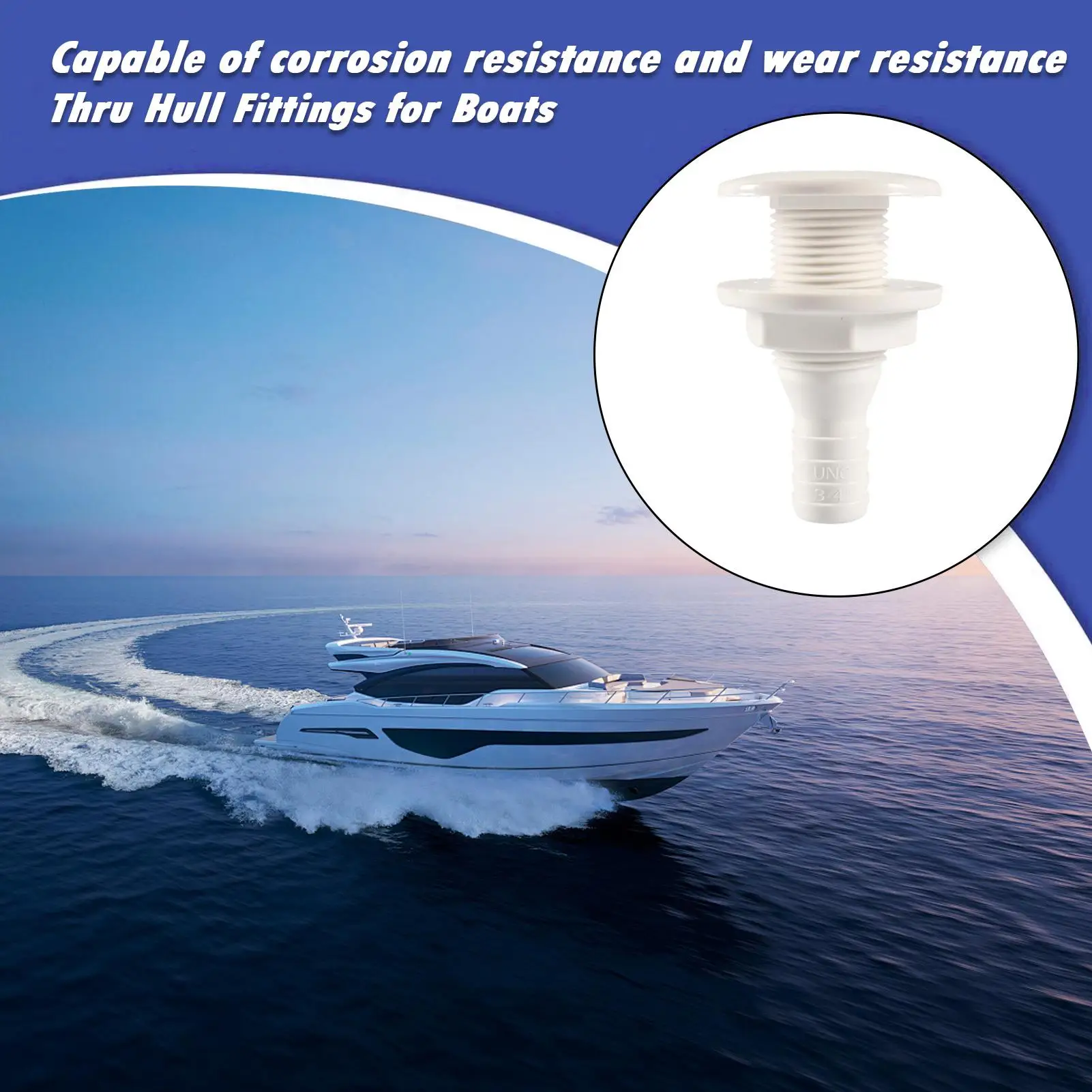 Thru Hull Fittings For Boats Straight Floor Deck Drain Overflow Marine Barbed Hose Skin Fitting Drain Water Overflow Marine