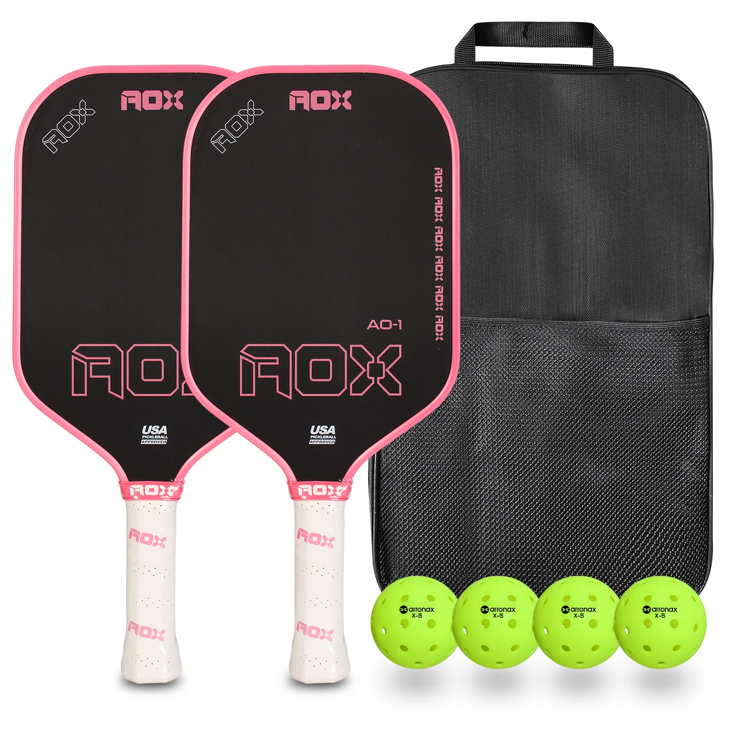 Arronax Lightweight Fiberglass Pickleball Paddle, 16mm, Unisex-Adults, Cold Pressed PP Core, Cloth Pattern, Power & Spin Control