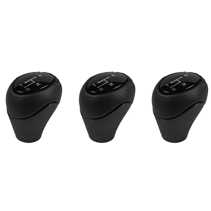 3X Leather Automatic Gear Shift Knob Lever Shifter For Mercedes Benz Smart Fortwo Roadster 450 451 Brabus Fortwo