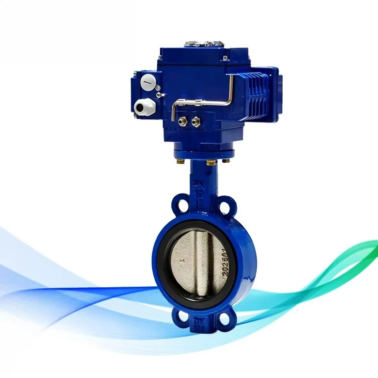 Electric Butterfly ValveHigh Class Waterproof 4 Inch DN100 PN16 Ductile Cast Iron Wafer Type Motor Control Actuator