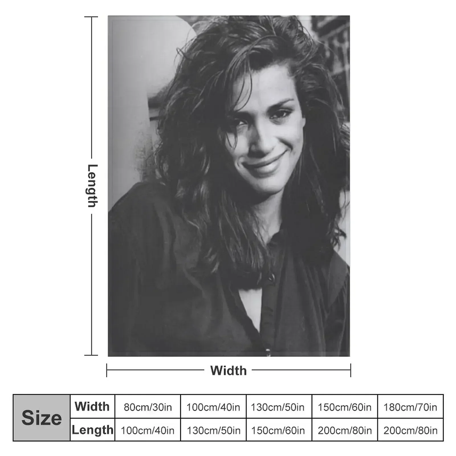 Gia Carangi Smiling Contentedly Throw Blanket Luxury St Soft Big Blankets