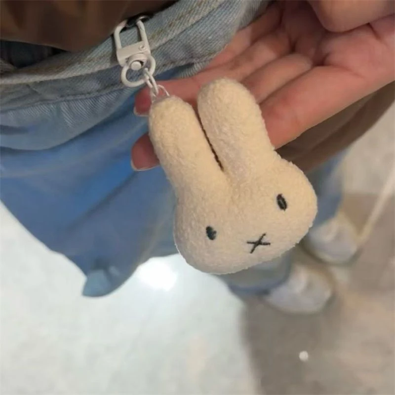 Kawaii Miffy New Plush Keychain Cartoon Stuffed Toys Dopamine Charm Backpack Accessories Cuddly Pendant Perfect Birthday Present