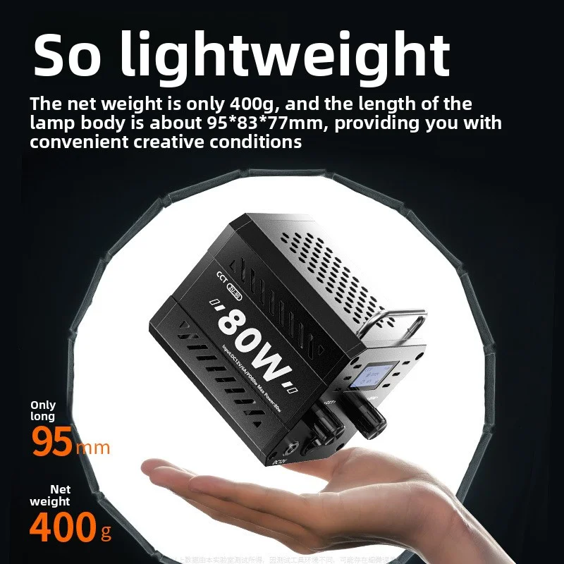 ZU80 High-Power COB Fill Light Photography Light Handheld Filming Lamp 2500-6500K Adjustable Live Streaming Shooting Lamps