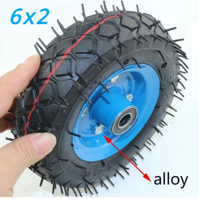 6X2 Tireand Inner Tube Set Fit for Electric Scooter Wheel Chair Truck F0 Pneumatic Wheel Trolley Cart Air Wheel Bike