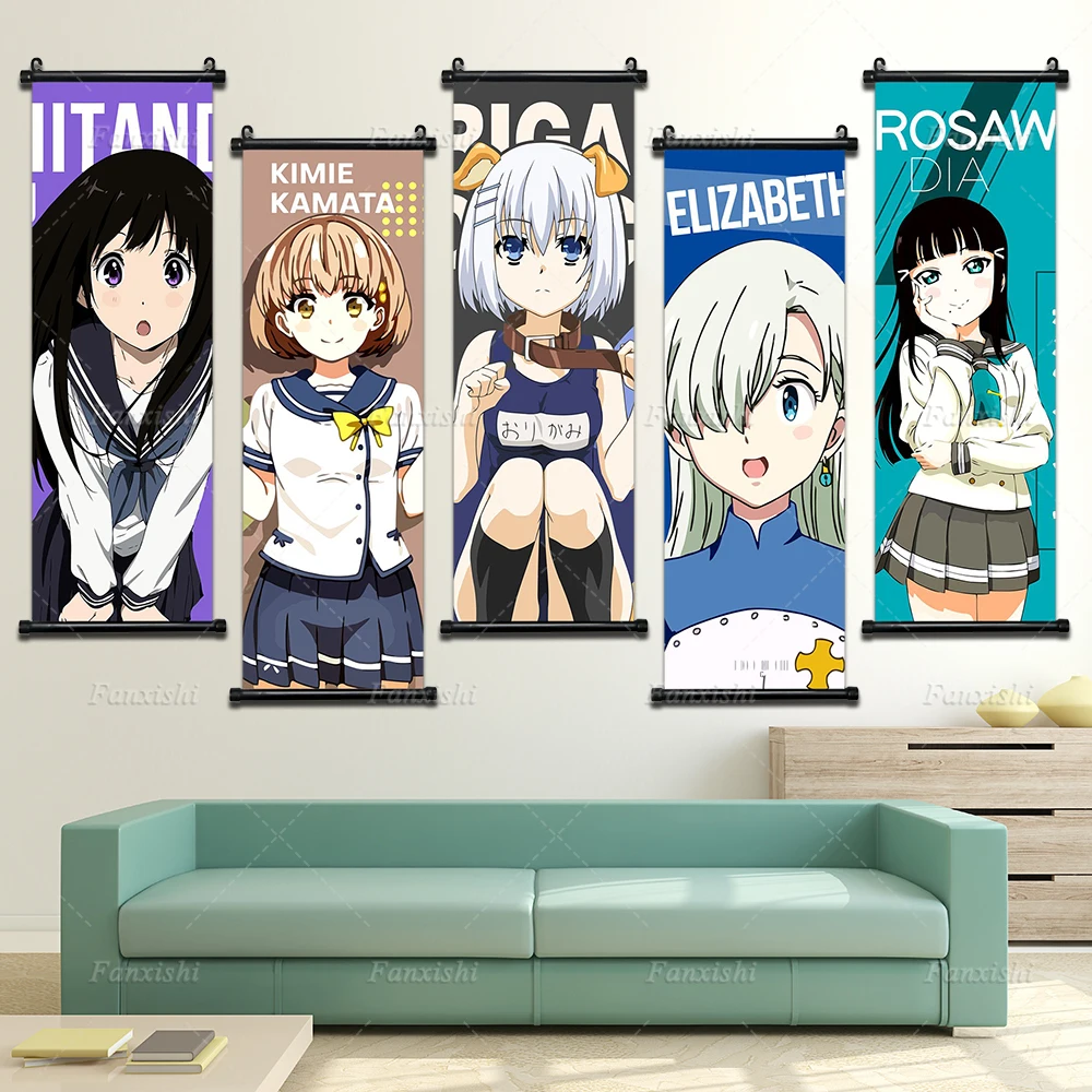 

Плакат для украшения дома, настенное изображение ичика Накано Ani, картина с милой девушкой, пластиковые аниме подвесные свитки, холст, Hd печать, картина