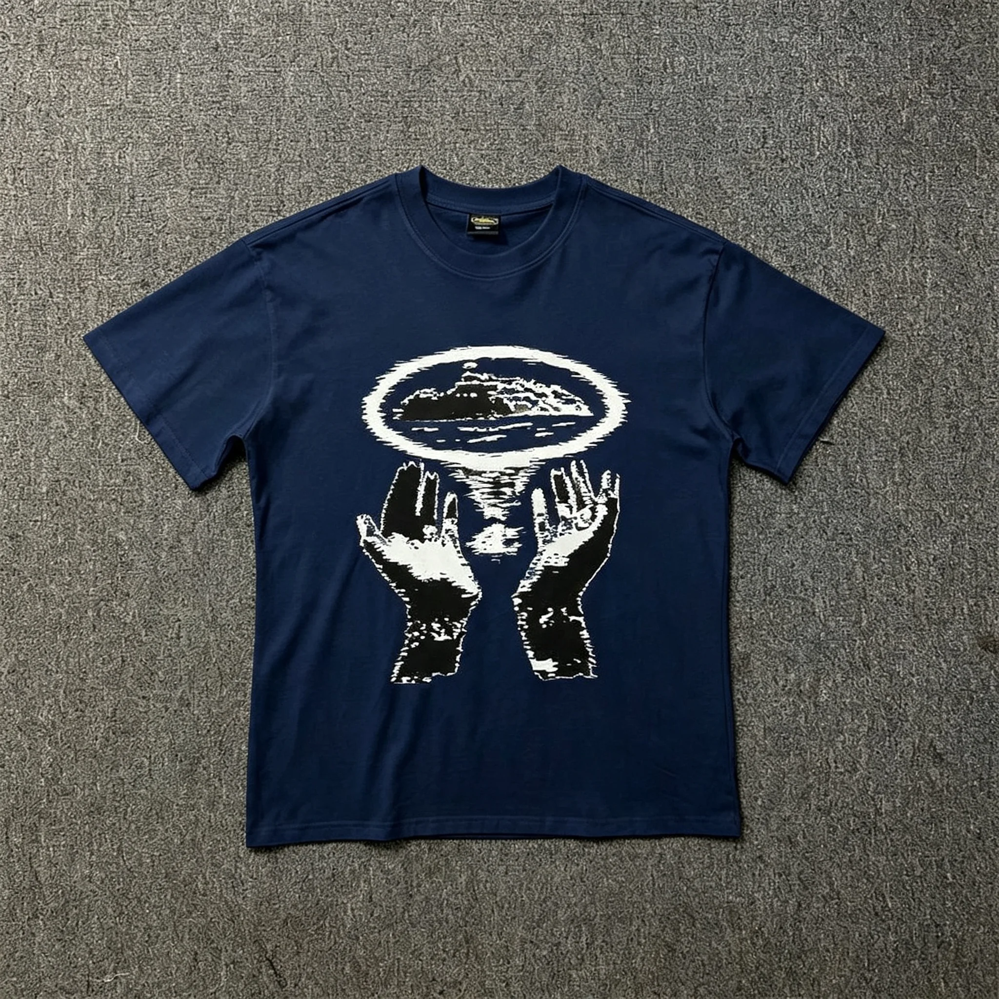 Men's cotton printed T-shirt, street fashion clothing, avant-garde style, retro oversized design.Suitable for both men and women