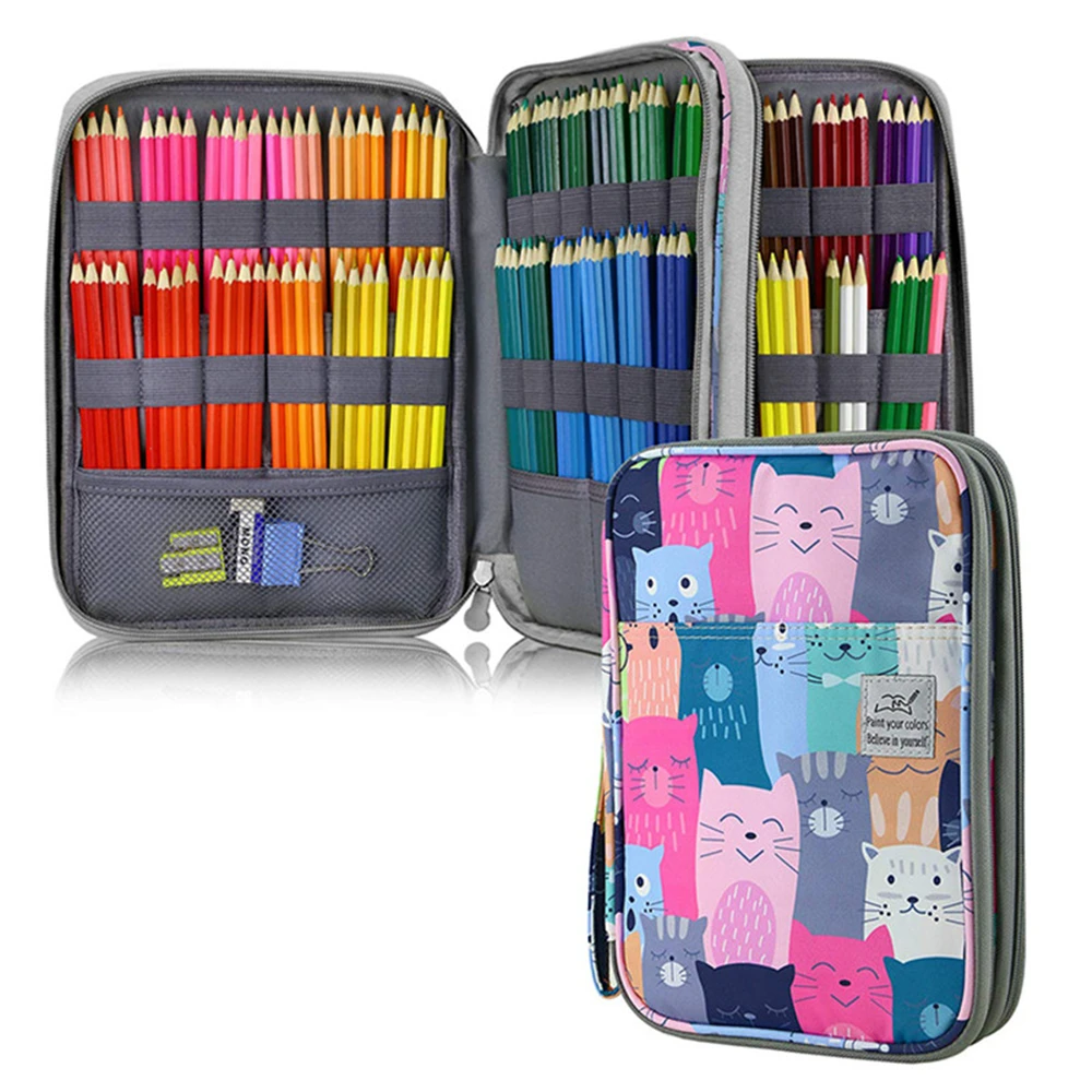

192 Slots Pencil Case School Supplies Cute Pen Bag Pouch Kawaii Stationery Box Organizer Large Capacity Girls Pencilcase Kit Big