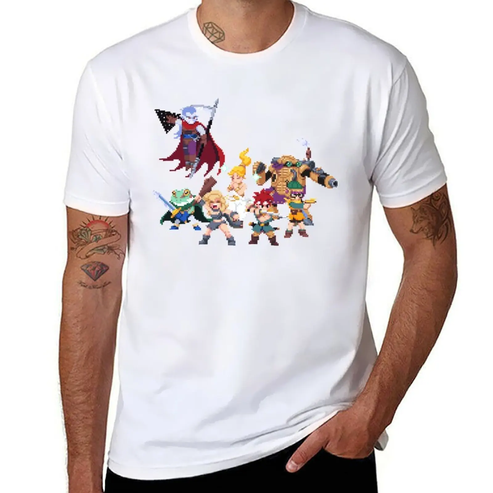 

Chrono Trigger Battle T-Shirt mens graphic t shirts anime tshirt T-Shirt