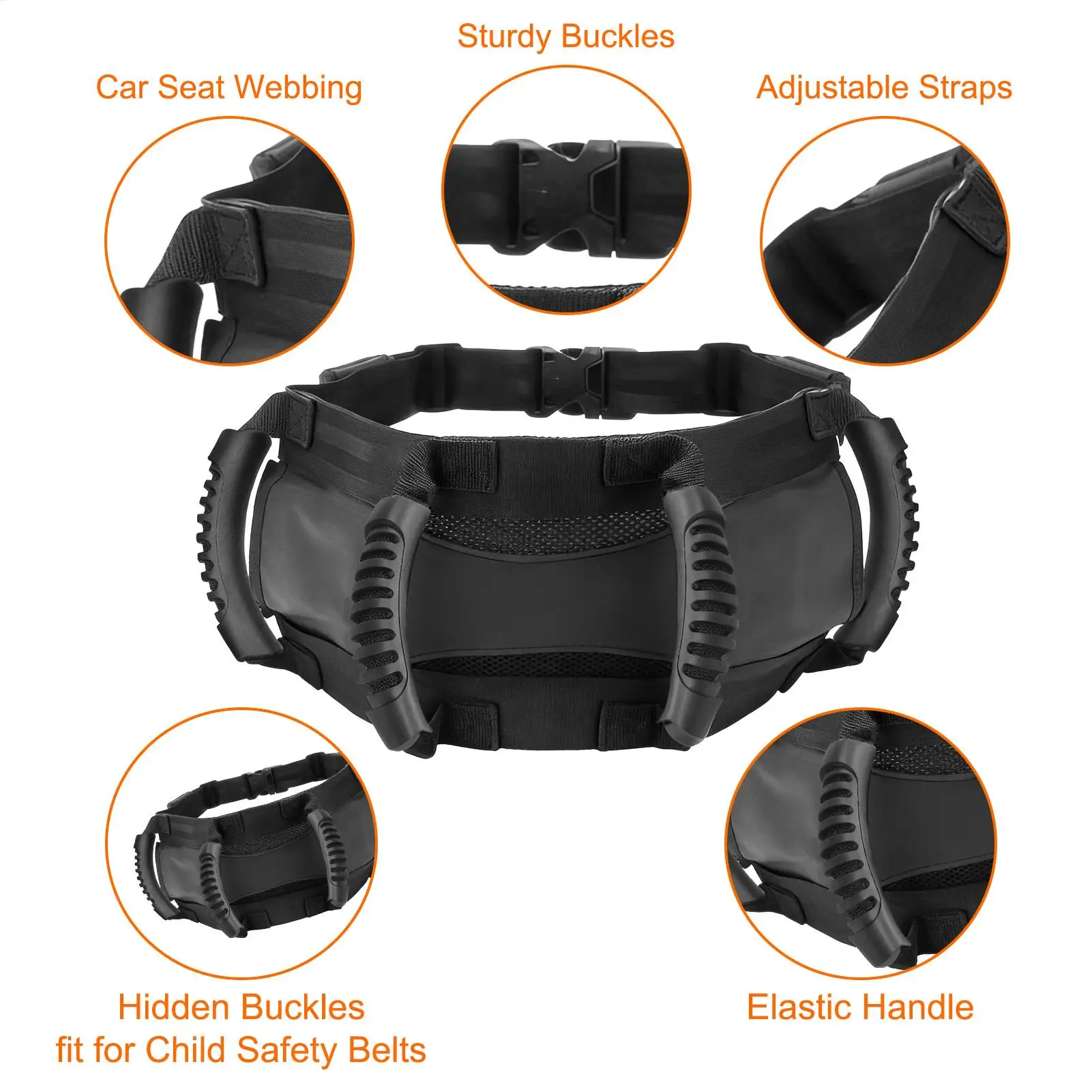 

Motorcycle Backseat Handle Oxford Cloth Backseat Strap Motorbike Waist Belt Back Seat Handle For Riders Kids Adults ATV