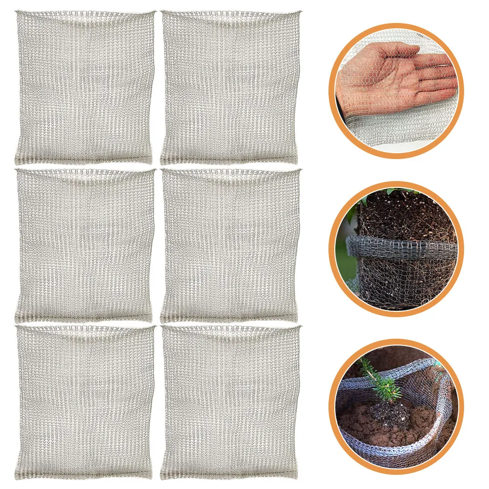 

3 шт. защитные сетчатые мешочки из нержавеющей стали для корней растений, для овощей, цветов и растений, для сада и улицы