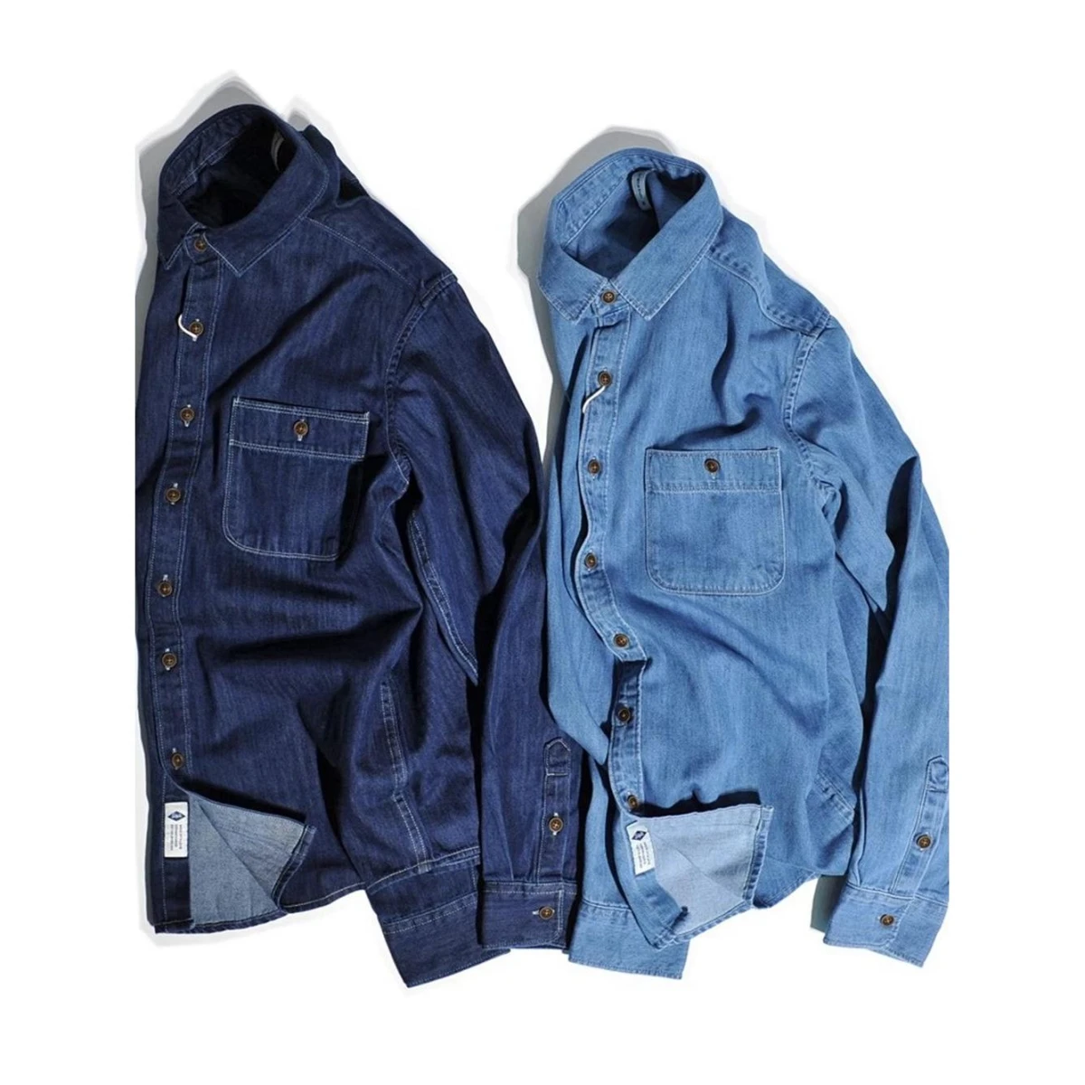 

Retro American Long Sve Denim Jaet Men's Loose Casual Waed Workwear Coat Youth ular Polyester Fiber Spring Autumn