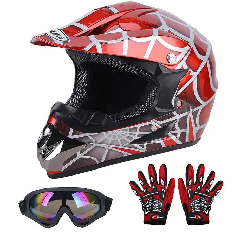 

Youth Dirt Bike Helmet for Boys amp Girls Ages 514, Four Wheeler, Motocross, BMX, MX, UTV, Snowmobile, Go Kart, Racing, Skateboa