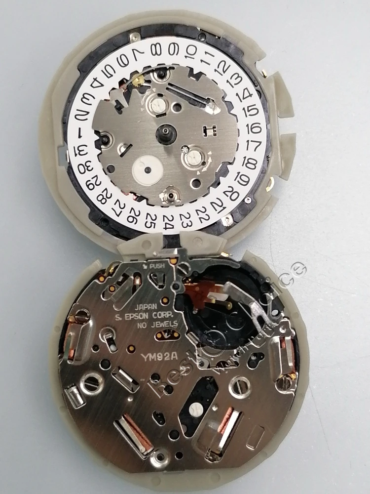 Japan's new YM92 movement YM92A quartz movement with white calendar 3-point watch accessories