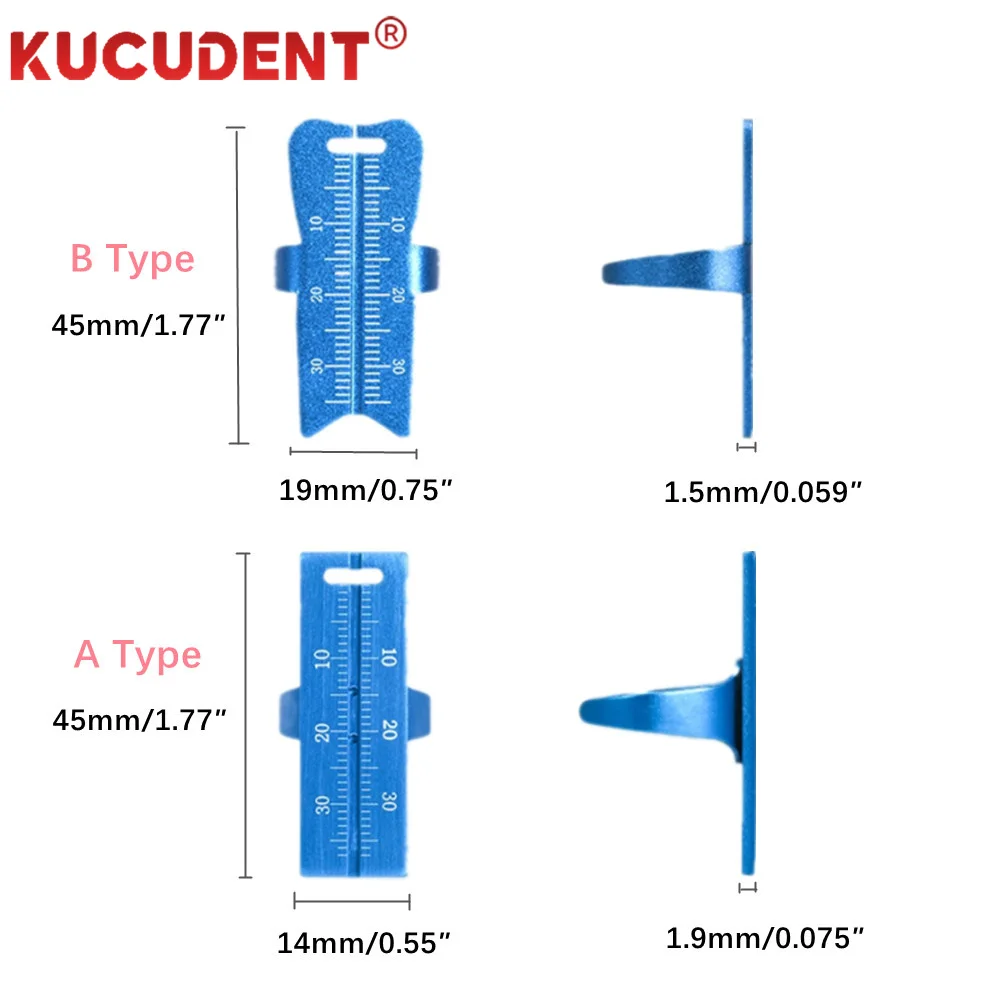 Dental Measuring Ruler Ring Aluminum Endo Finger Rulers Span Measure Scale Dentistry Endodontic Root Canal Gauge Medical Tool