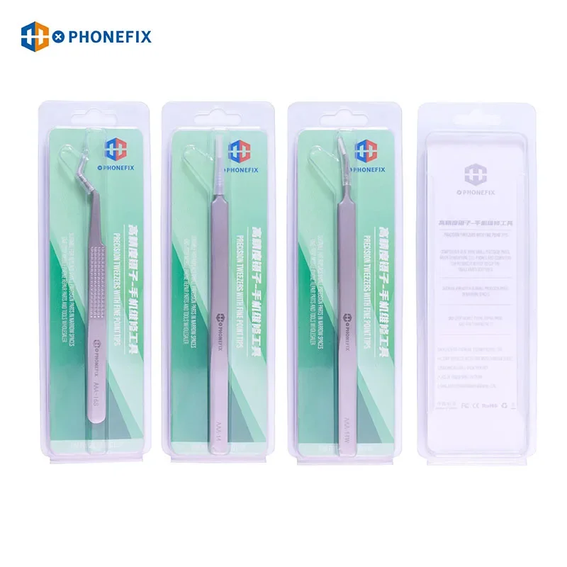 

AAA-14W/AAA-14 High-Precision Tweezers For Phone Mobile Motherboard BGA Stainless Curved Straight Tip Electronics Tweezers Tool