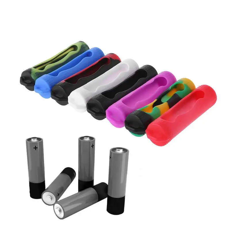 18650 Battery Silicone Protective  Anti-Slip Battery Storage Containers Box