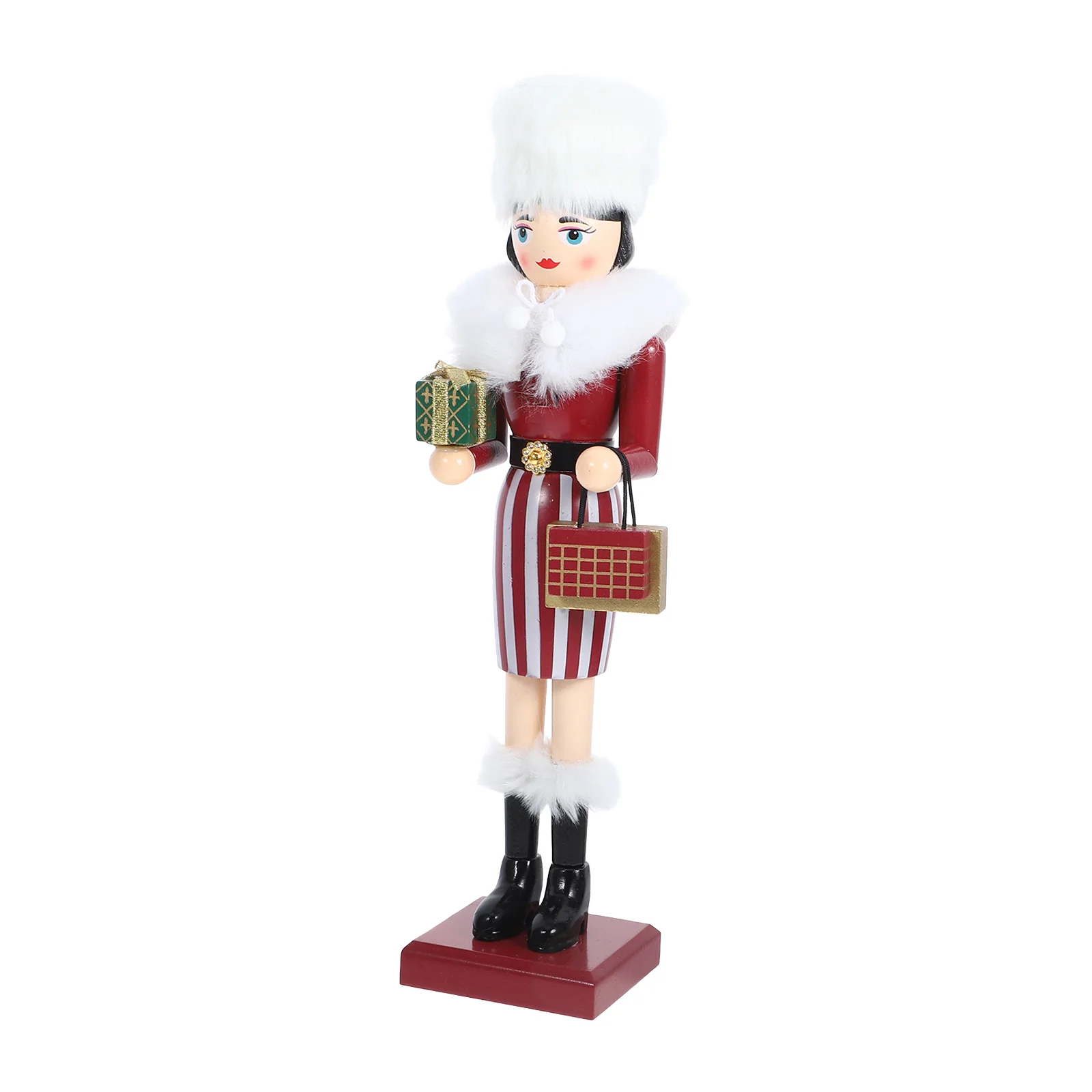 Nutcracker Wood Figurine Christmas Decorations Ornament Small Wooden Ornaments Cloth Nutcrackers Shopping Desk