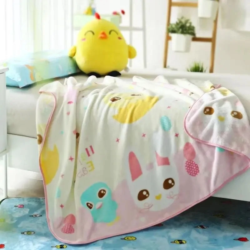 Spring Summer Newborn Blanket Children Lunch Break Single Layer Baby Blanket Kindergarten Blanket Office Cover Blanket Flannel