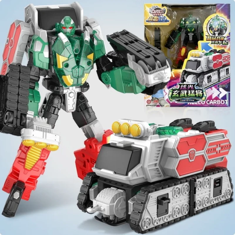 New Light-up Crystal Beast Squad Elite Edition Hello Carbot Transformable Robot Toy Action Figure Anime Mecha Model for Boy Kids